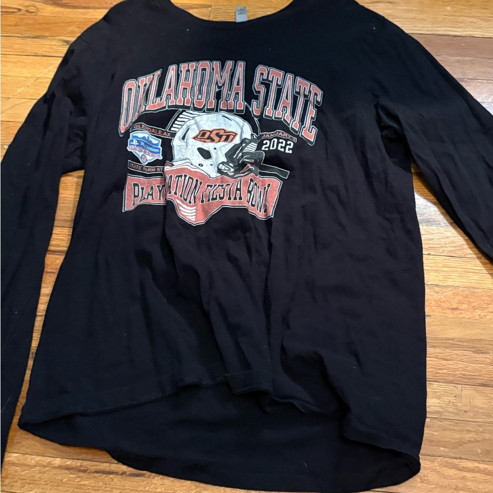 Next Level Apparel Oklahoma State Black Long Sleeve Tee